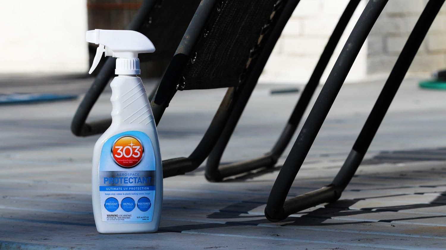 303 Aerospace Protectant 296 ml – Spray protector UV para plástico, vinilo, goma y cuero – Acabado mate, protege contra la decoloración y la fragilidad + guantes de nitrilo