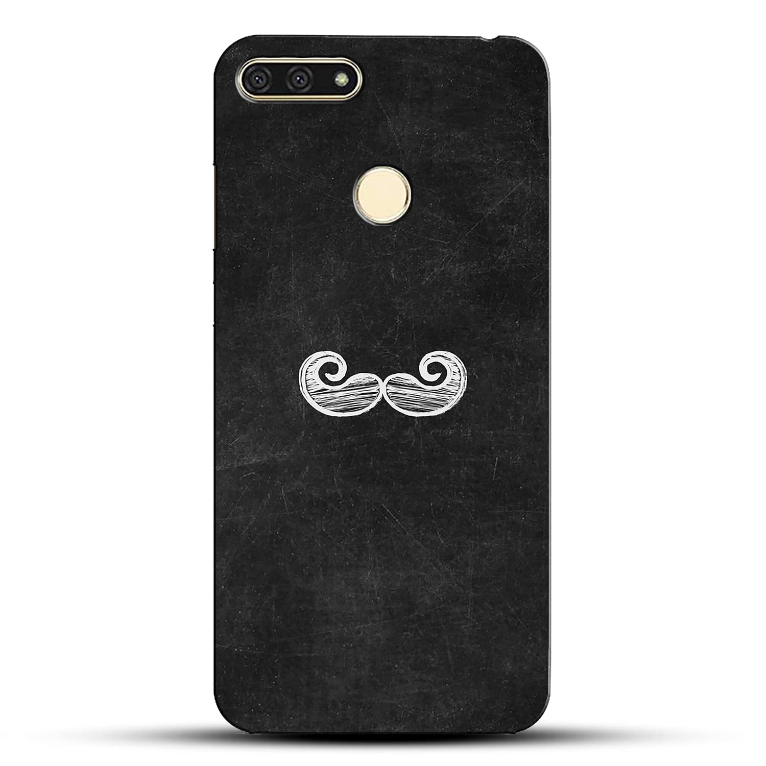 COLORflow Honor 7A Back Cover Funky Moustache Art Black Designer