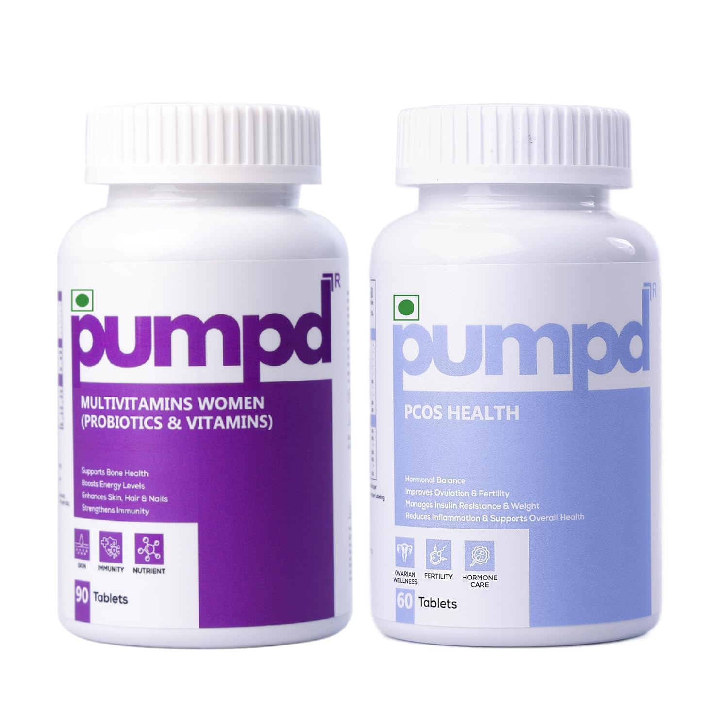 Pumpd Multivitamin & PCOS Health Supplement for Women | Complete Women Healthcare Supplement | Veg Supplements | Combo Pack | 1 Month Supply | Female Wellness Supplement-image-24