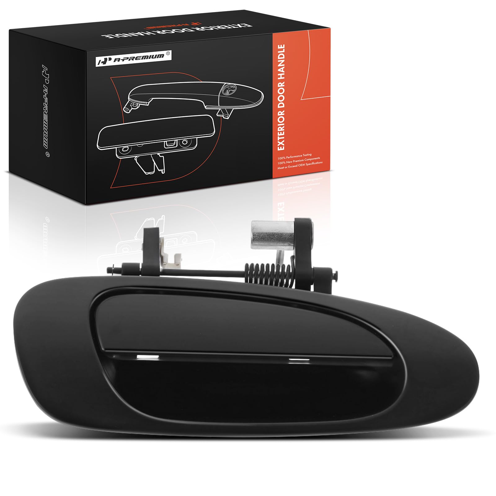 A-Premium Front Right Passenger Side Exterior Door Handle Compatible with Honda Accord 2003 2004 2005 2006 2007 Coupe, Primed Black, Replace# 72140-