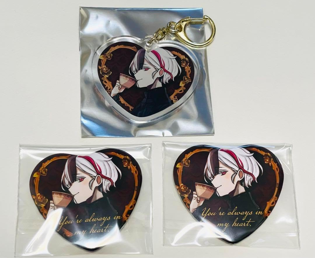 あくねこ こころあったかハートアクキー 缶バッジ ベリアン あくねこ