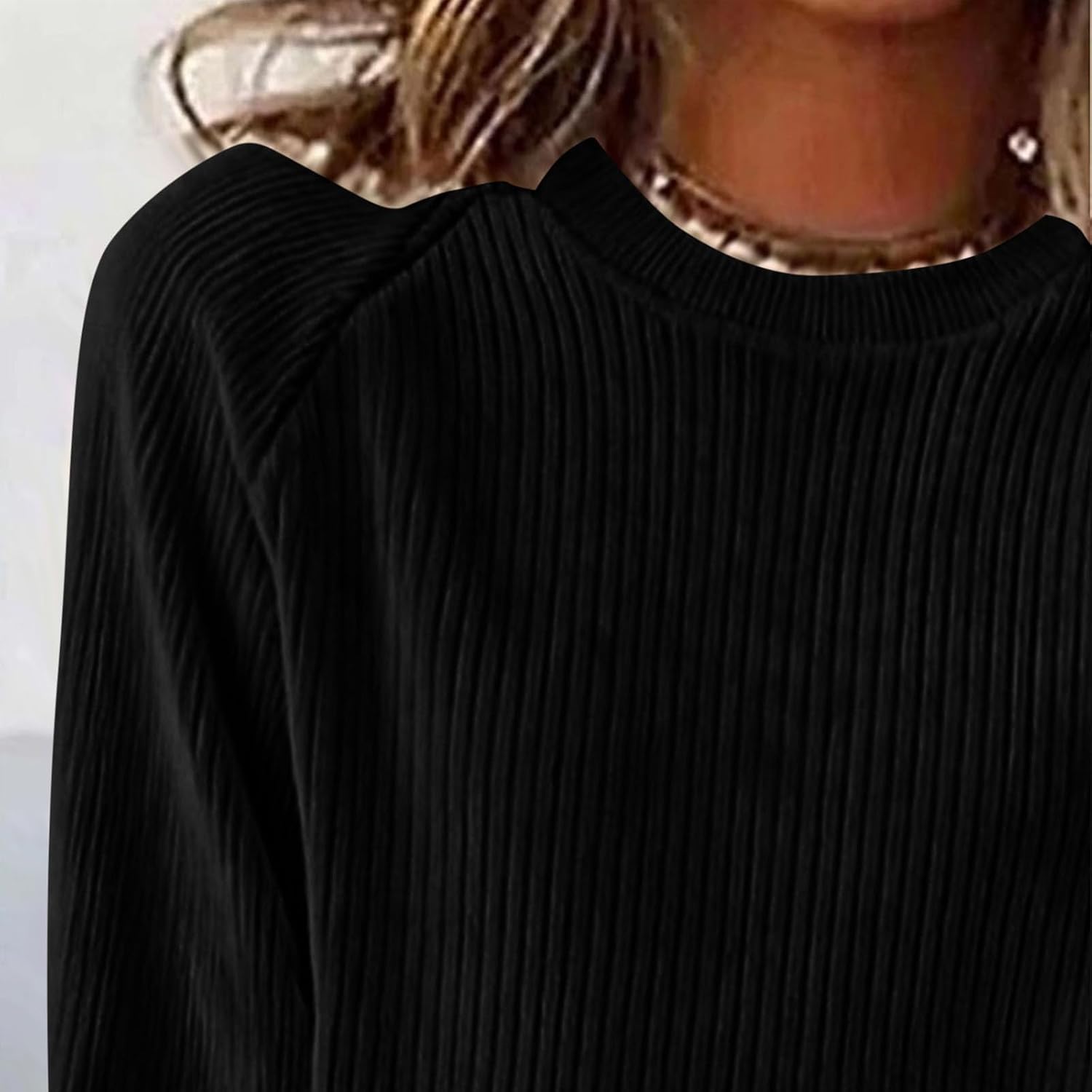 Women's Oversized Sweatshirt Fall Fashion Crewneck Corduroy Long Sleeve Pullover Tops Casual Winter Solid Shirts