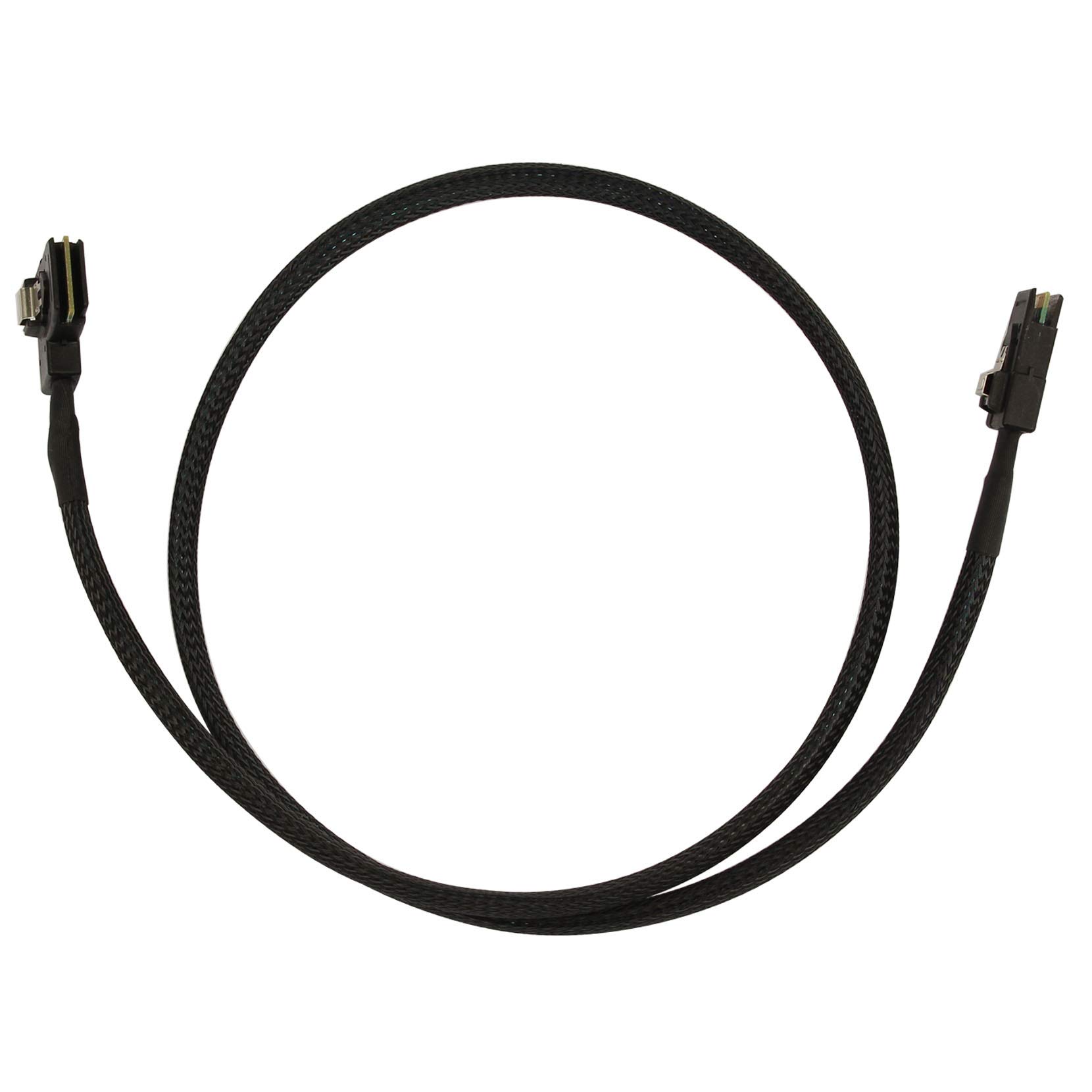 Cavo interno da 0,8 m mini SAS 36 pin SFF-8087 ad angolo retto 90 gradi SFF-8087 80 cm piatto ad angolo sinistro 90 gradi Mini SAS 36 pin SFF-8087 a SFF-8087 cavo dati ad alta velocità SFF-8087