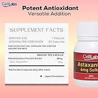 Vista 3 de AstaReal Astaxantina Softgel (4 mg x 30 cápsulas), apoya la salud de los ojos, el cerebro y la piel, mejora el sistema inmunológico y la salud
