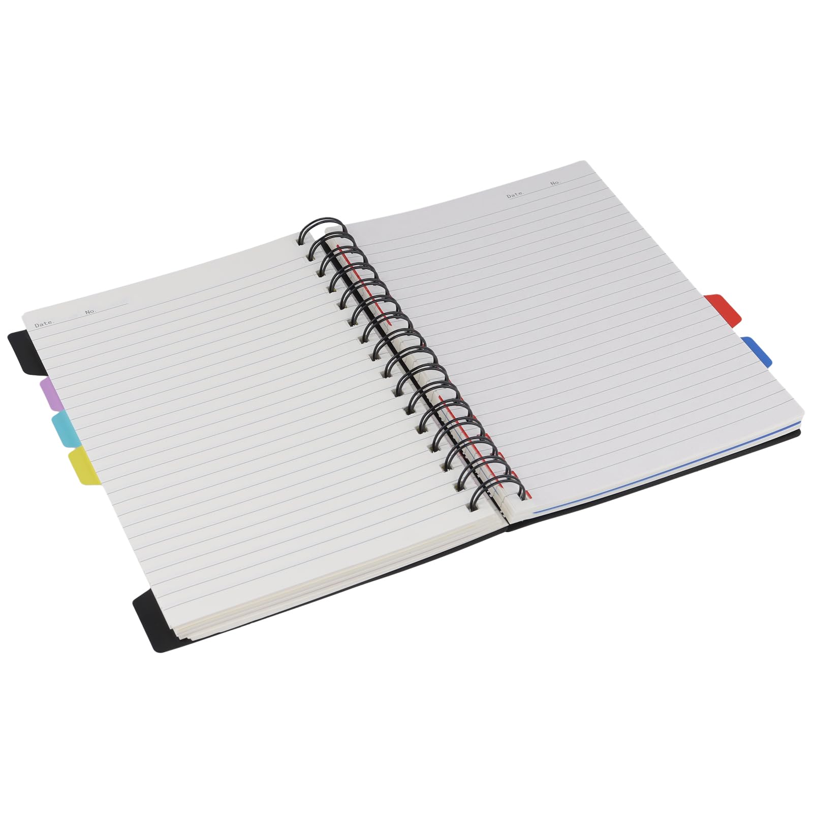 SINJEUN 3 pezzi 21 x 16,5 cm nero taccuino A5 ad anelli, 150 fogli a spirale, taccuino A5 a righe, rilegatura a spirale per appunti al lavoro, in viaggio, nella vita quotidiana e in ufficio