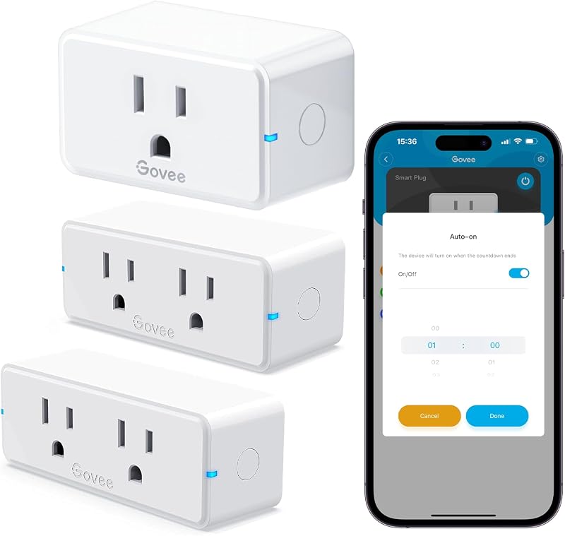 Dual Smart Plug 2-in-1 Compact Design, 15A WiFi Bluetooth Outlet, Compatible with Alexa and Google Assistant