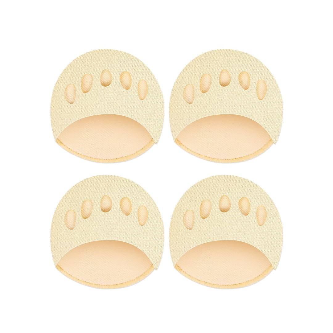 The Sole Care Forefoot Pads High Heels |Non-Slip Toe Socks Forefoot Pad |Reusable Ball of Foot Cushions |Honeycomb Fabric Metatarsal Pads |Invisible Forefoot Socks Pads for Women and Men (2 Pairs)-image-36