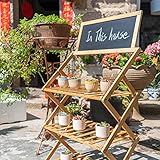 3 Tier Plant Stand Indoor Folding Plant Stand Ladder Plant Stand with Magnetic Chalkboard Stand Magn