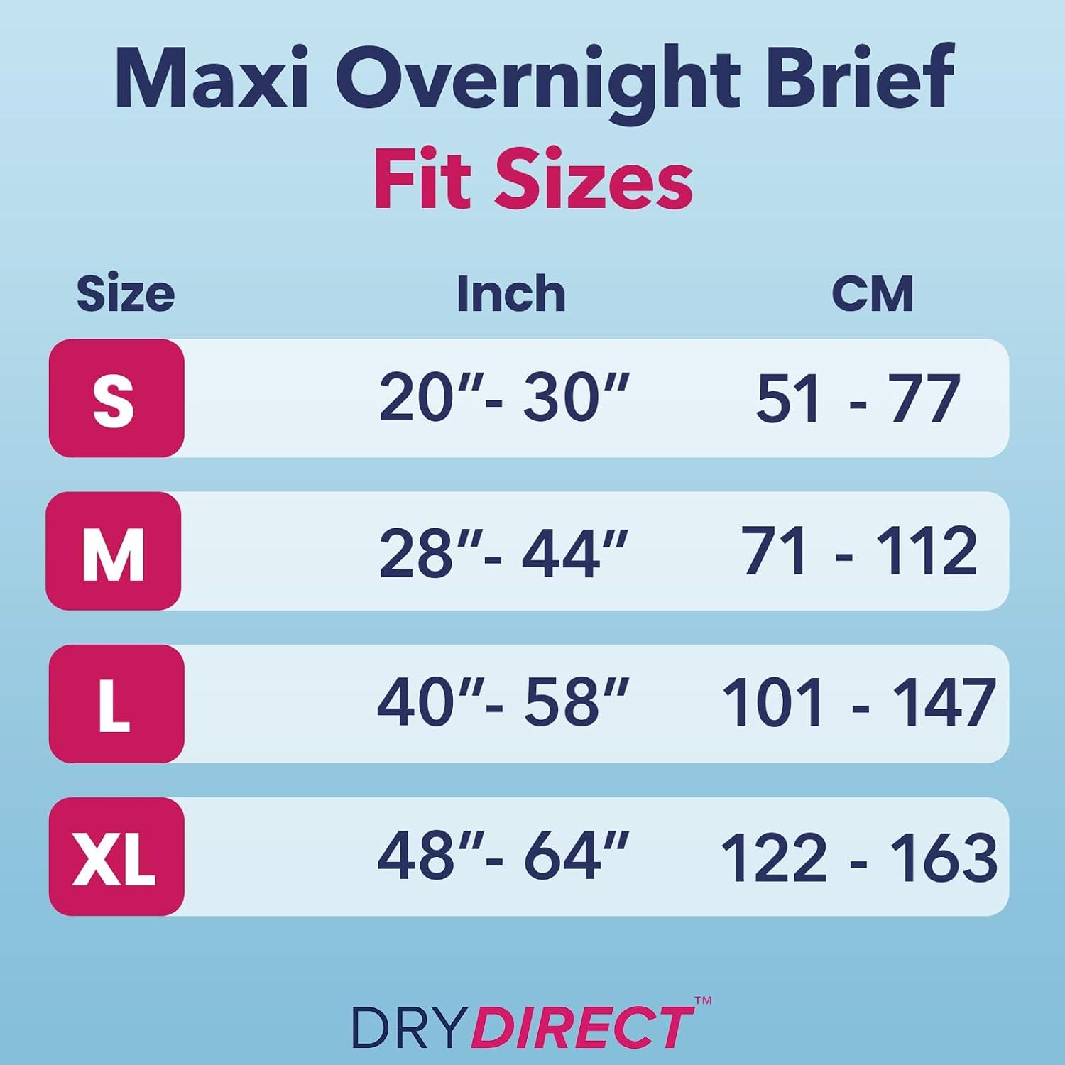 Dry Direct Maxi Overnight Brief (Pack of 15 - Large)