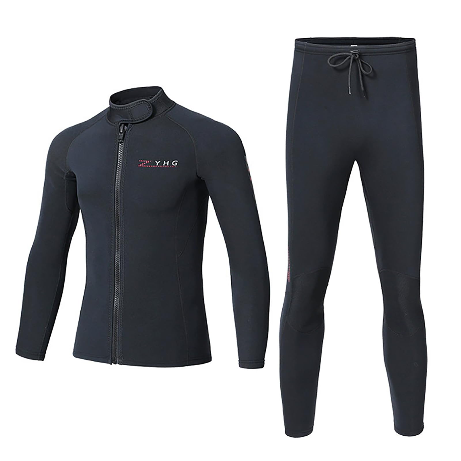 Muta in Neoprene 1,5 mm Due Pezzi per Uomo e Donna, Giacca con Zip Frontale e Pantaloni, Muta Leggera per Snorkeling, Immersioni Subacquee, Calore e Protezione UV