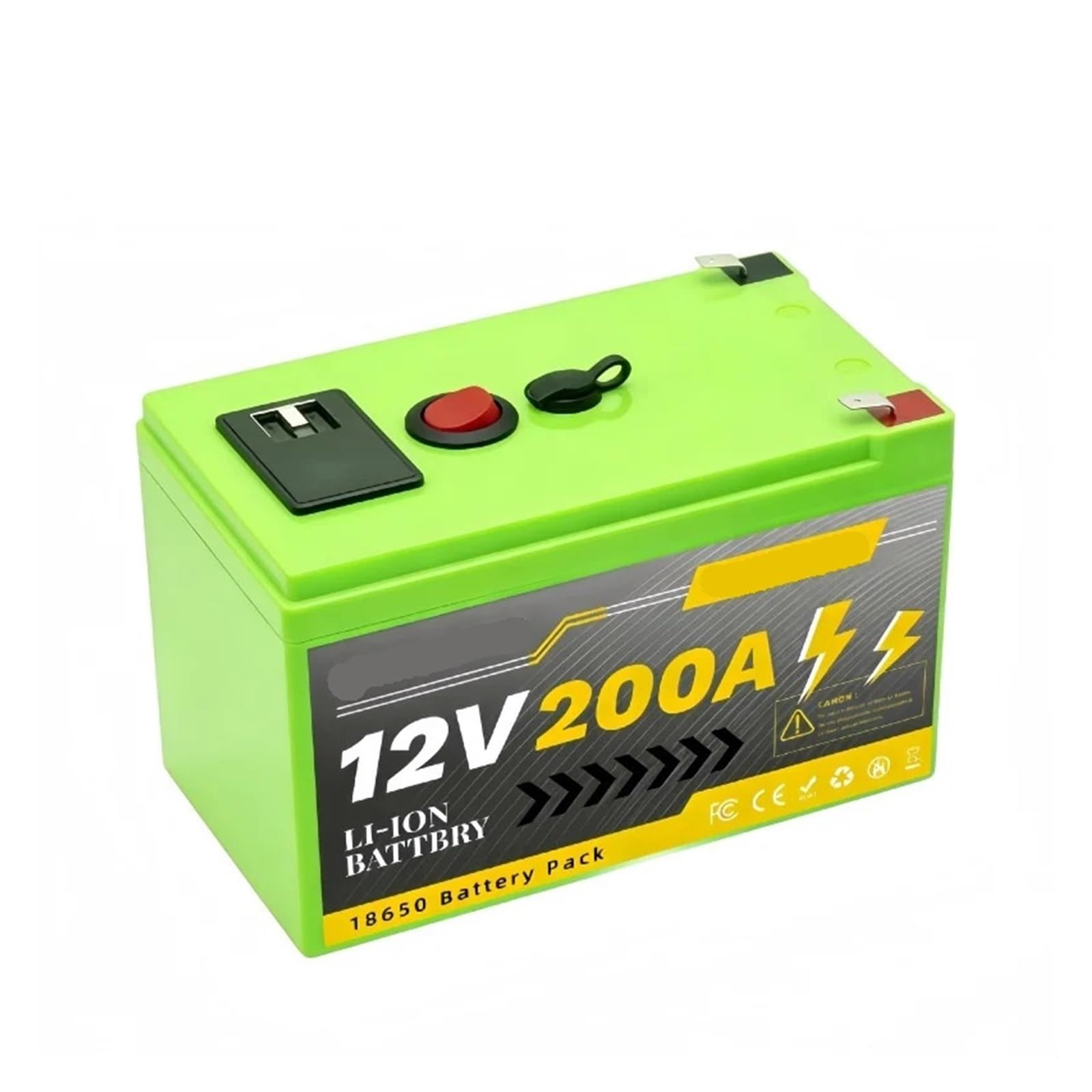 Batteria a ciclo profondo Batteria solare LiFePO4 da 12 V 200 Ah, ricaricabile a ciclo profondo