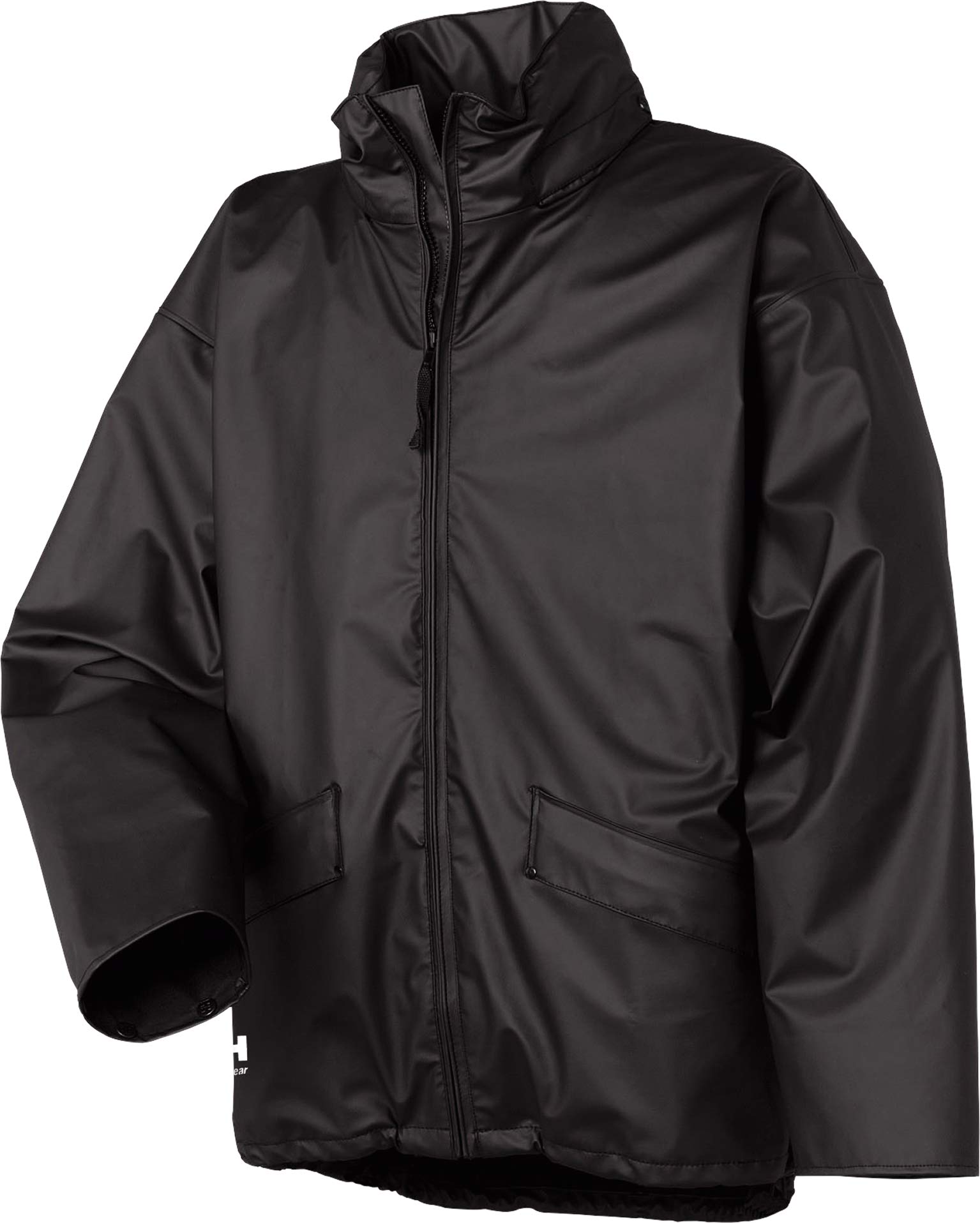 Helly Hansen Workwear Voss Waterproof Mens Rain Jacket Featuring Full Stretch Fabric and Adjustable Hood, 990 Black - XS