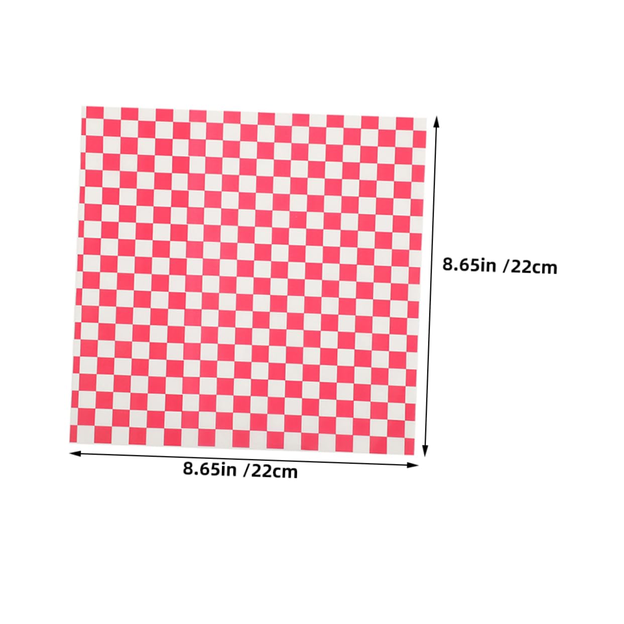 HAKIDZEL 100pcs Checkerboard Packaging Paper Red Checkered Greaseproof Paper Sheets Oil-resistant Baking Liners for Sandwiches Onigiri Wrappers Cheese Storing