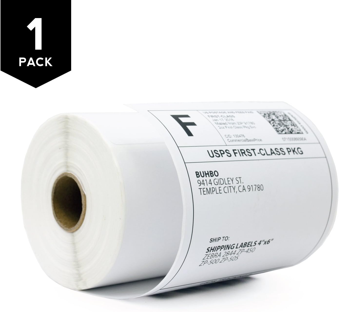 Buhbo4"x 6" Direct Thermal Shipping Labels for Zebra 2844 ZP-450 ZP-500 ZP-505 (250 Labels Per Roll)