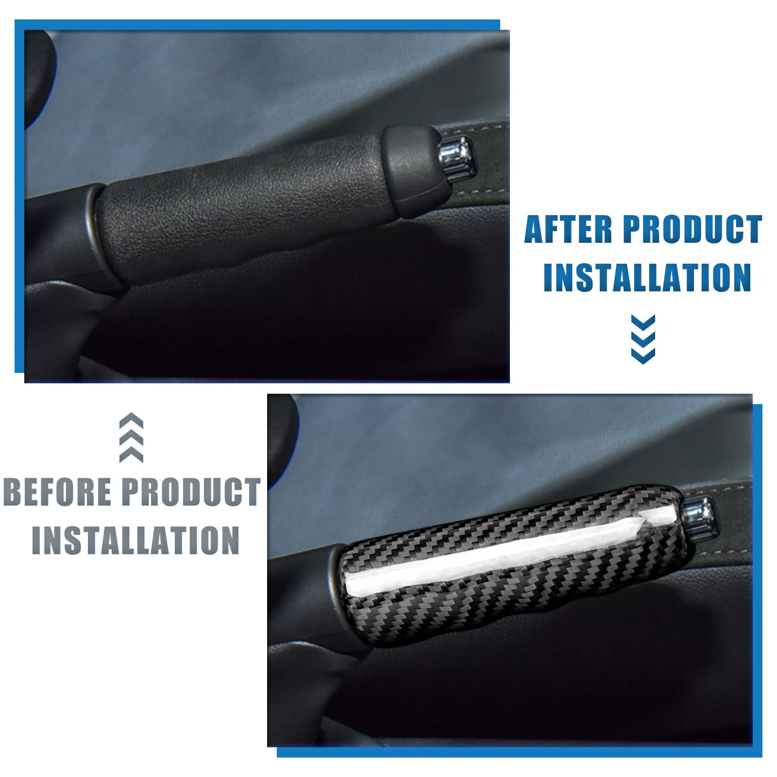 KUNGKIC Koolstofvezel auto-accessoires binnenbekleding handrem handgrepen afdekking voor Mini Cooper R55 Clubman R56 R57 R58 R59 R50 R53 handremgrepen decoratieve KUNGKIC Koolstofvezel auto-accessoires binnenbekleding handrem handgrepen afdekking voor Mini Cooper R55 Clubman R56 R57 R58 R59 R50 R53 handremgrepen decoratieve