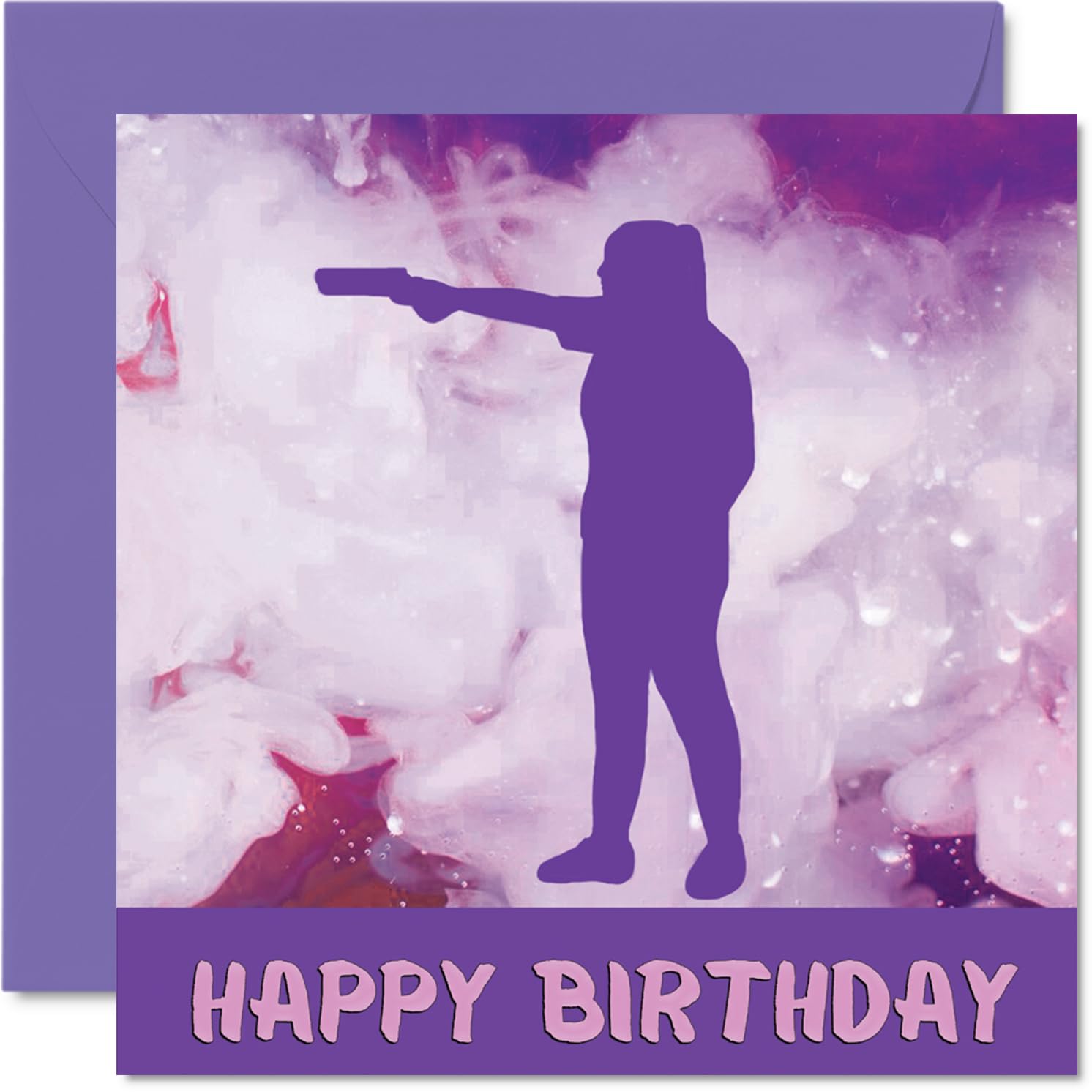Sport Birthday Cards for Women Girls - Shooting Girls in Sport - Shooting Birthday Card for Friend Sister Daughter Niece Teammate, 145mm Athlete Greeting Cards