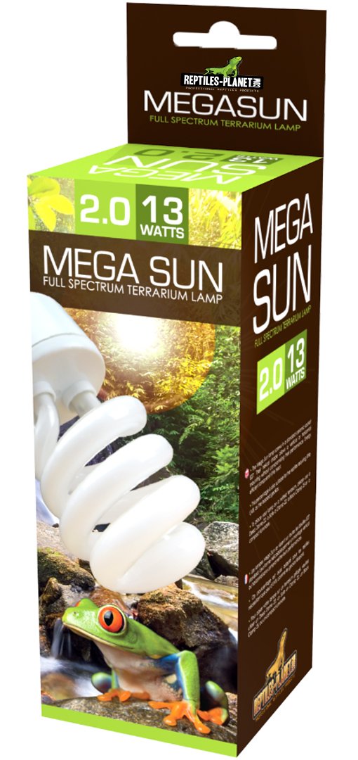 Mega Sun UVB 2.0 Lamp, 13 W, White