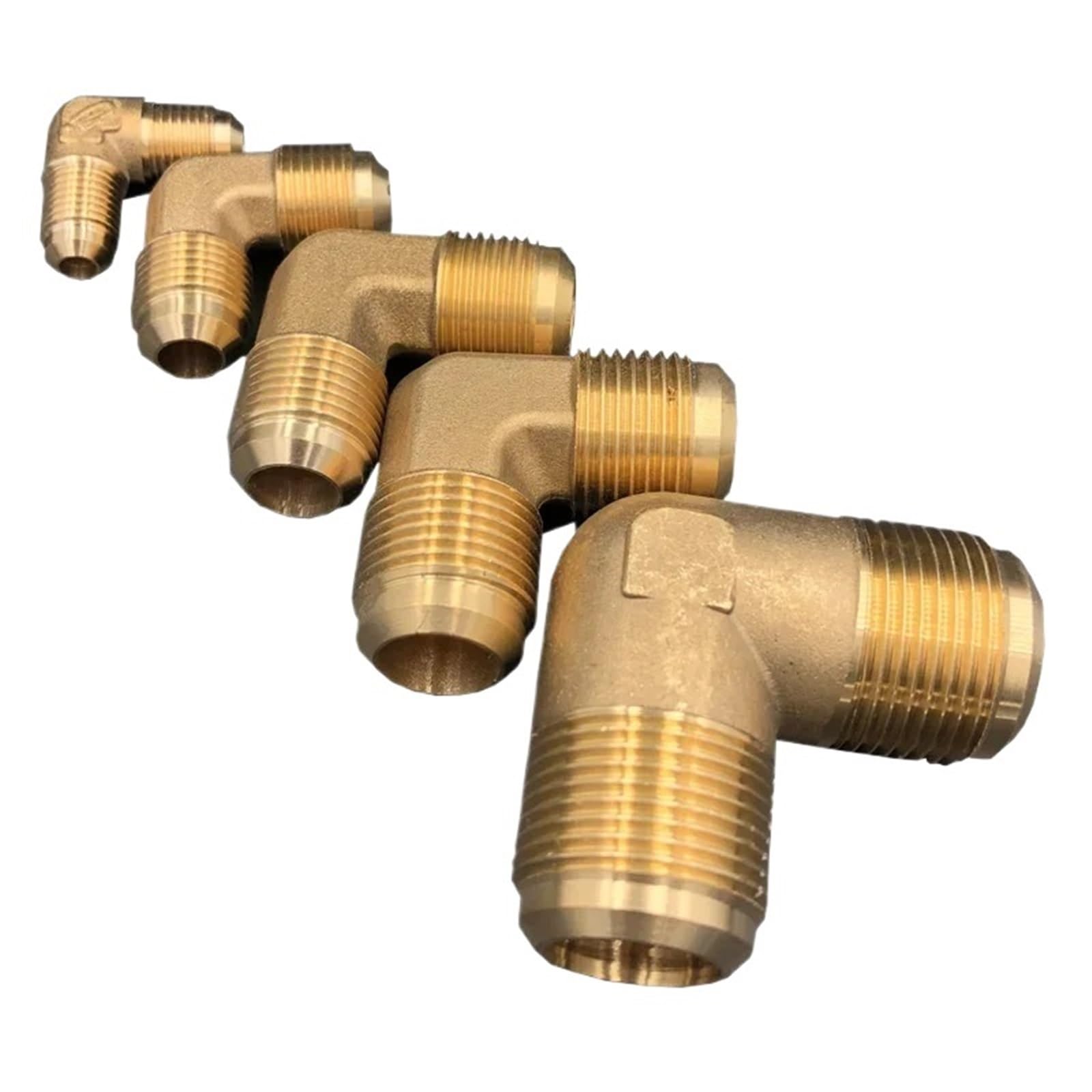 Elbow 90 Degee 1/4" 3/8" 1/2" 3/4" SAE Flare Fit Pipe Fitting Connector Adapeter for Air Conditioner(Without Nut,3l8 Inch 9.52mm)
