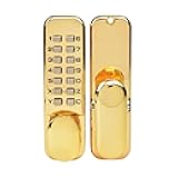 Mechanical Keyless Combination Door Lock, Zinc Alloy, 3 Colors, Home Door Hardware(Gold)