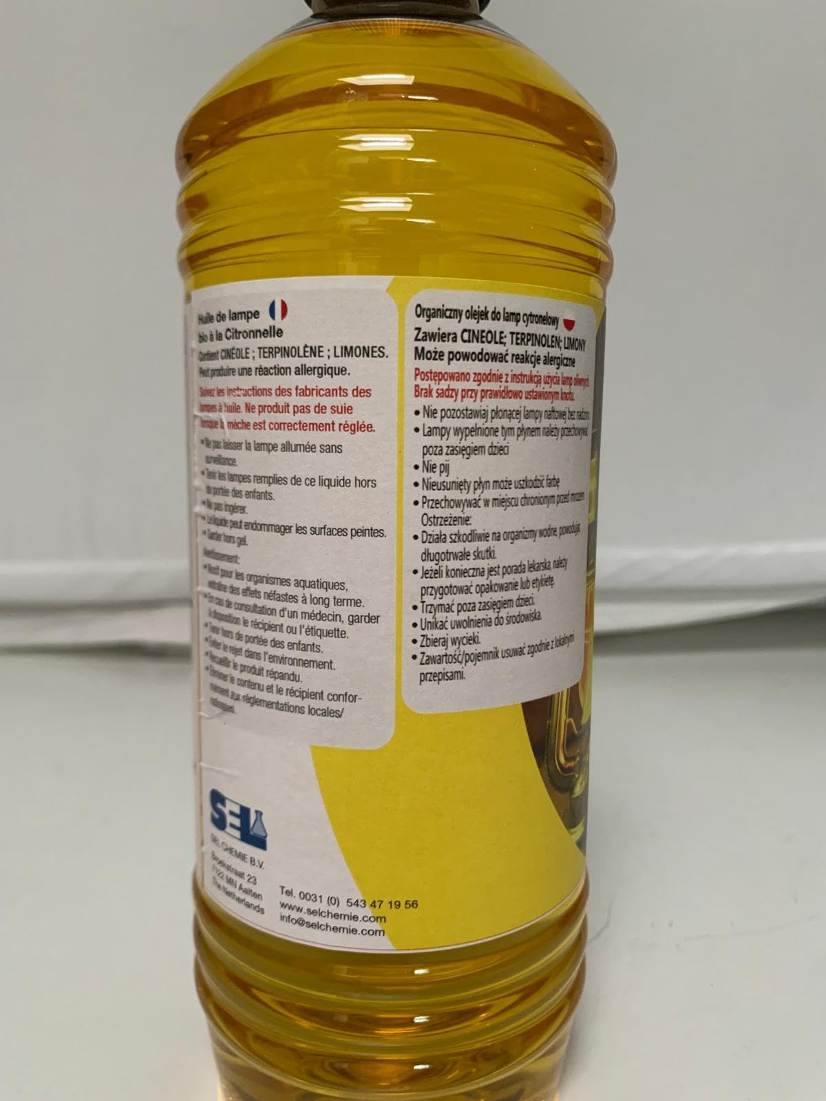 Moritz Lot de 4 flacons d'huile bio pour lampe à la citronnelle 1000 ml
