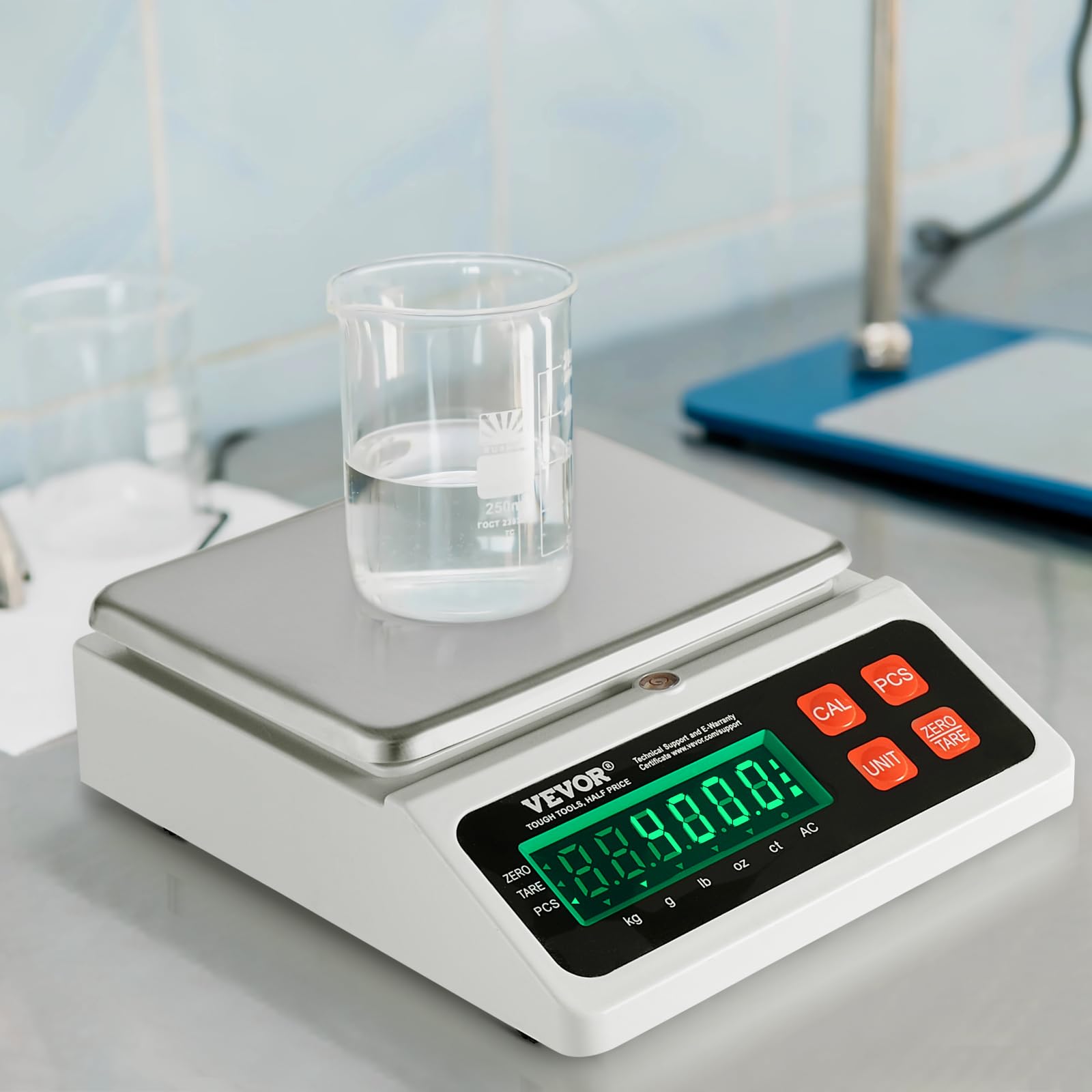 VEVOR Balance de comptage industrielle, 10 kg x 0,1 g, balance numérique pour monnaies, unités g/kg/lb/oz/ct, balance de comptage d'inventaire électronique avec écran LED pour pièces bijoux, cuisine