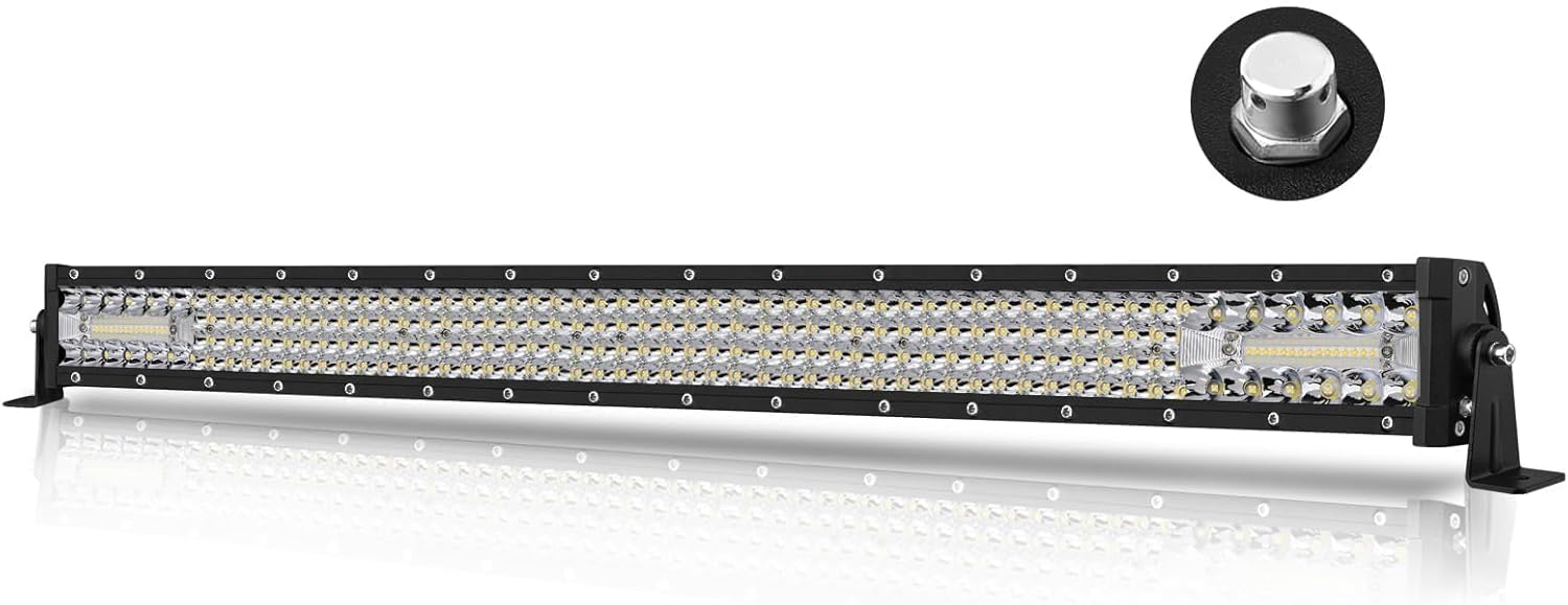 30 Inch LED Light Bar, AKD Part 230W Spot Flood Combo Off Road Driving Light Quad Row Super Bright LED Work Light Bumper Grille Light Bar for Trucks Pickup UTV SUV Boat Car Ram Toyota RZR