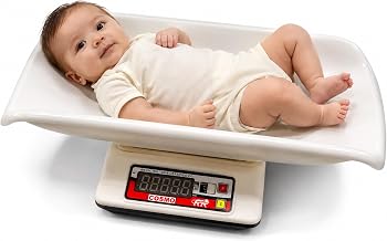 HealthIQ Baby Weight Machine for Newborns, Infants & Toddlers | 30kg Capacity | Accurate Weight Measurement | Easy-to-Read LCD Display | Portable Infant Weighing Machine Home Baby Weight Monitor Use