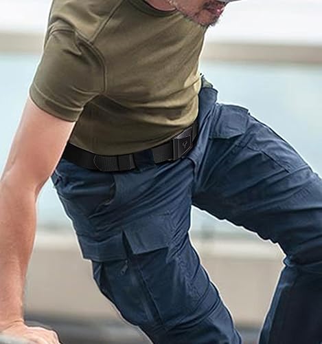 Miniatura 8 de BULLIANT Cinturón táctico para hombre, cinturón de trabajo militar de nailon de 1.5 pulgadas con hebilla de liberación rápida resistente