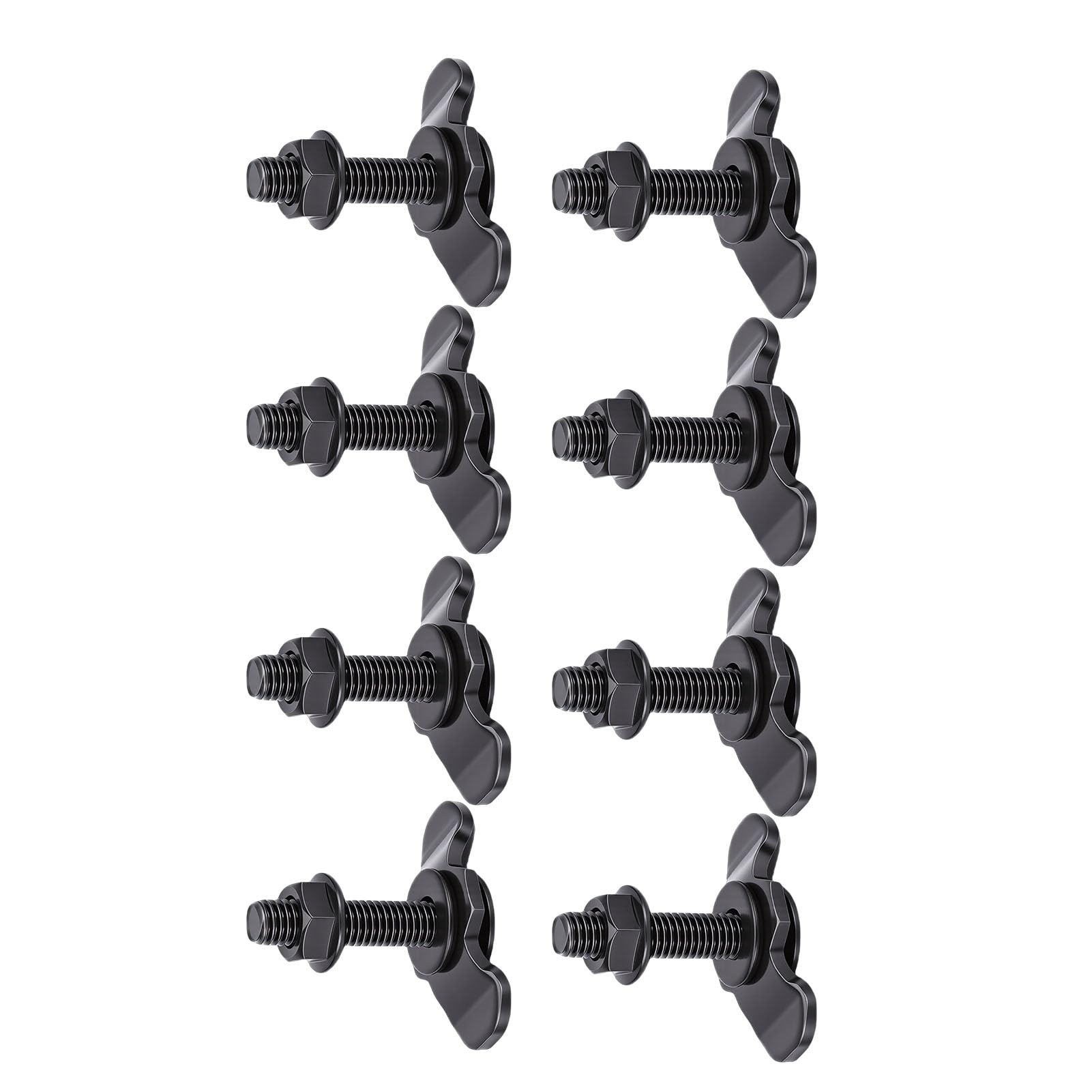 Robustes L-Schienenbefestigungs-Montageset aus Verzinktem Eisen mit Einer Tragfähigkeit von 6000 Lbs für den Gewerblichen und Individuellen Gebrauch (Schwarz)