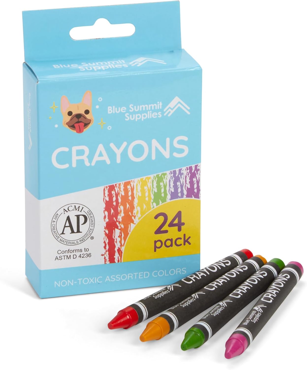 Blue Summit Crayons Bulk For Classroom, Bulk Crayon Packs for Kids Coloring, 24 Pcs per Box, AP Certified, 30 Boxes, 720 Total Crayons (Pack of 2)