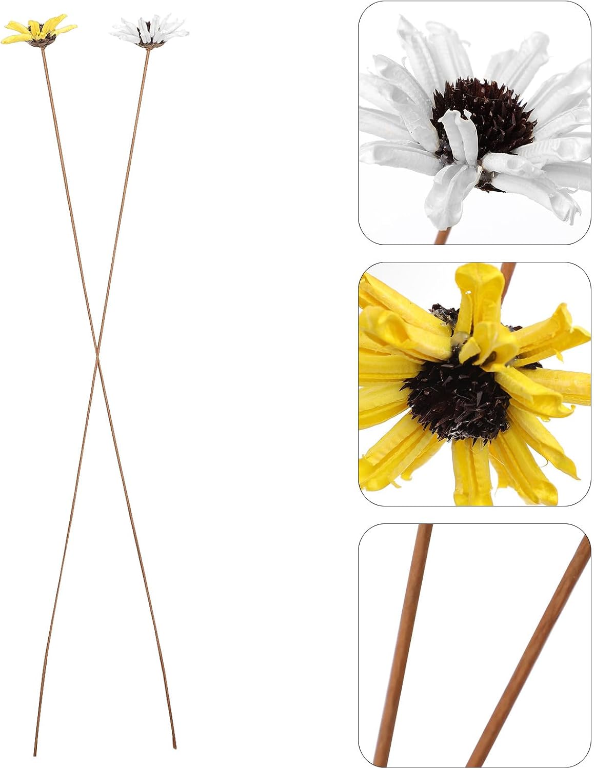 2pcs Dried Floral Arrangements with Light Fragrance, Creative Dried Flowers for DIY Creations and Coffee Table Decor, Natural Decorative Flower Stems for Shabby Chic Style