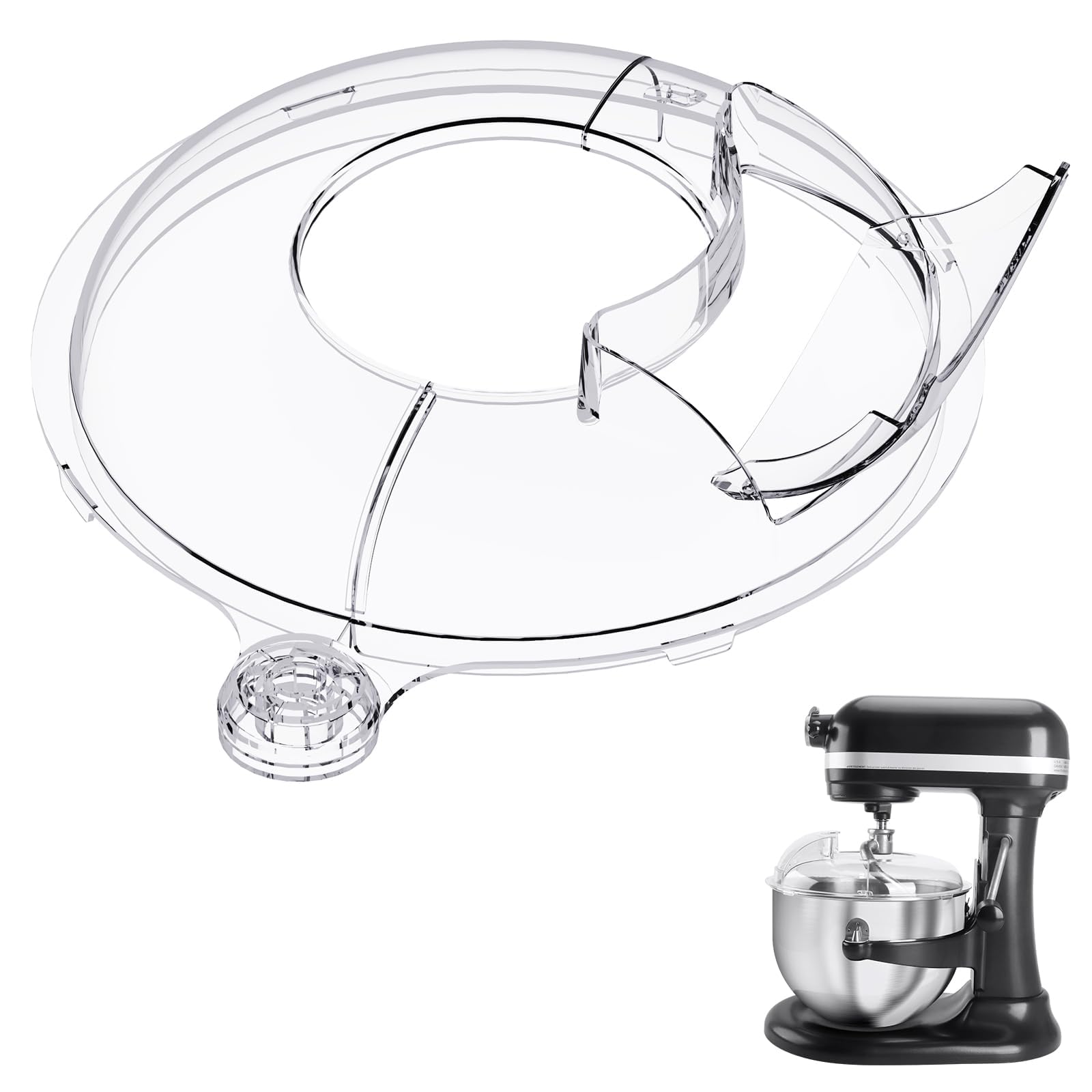 Pouring Shield for KitchenAid 6-7Qt Bowl Lift Stand Mixer (for Stainless Steel Bowls Only), Splash Guard Mixers Bowl Cover...