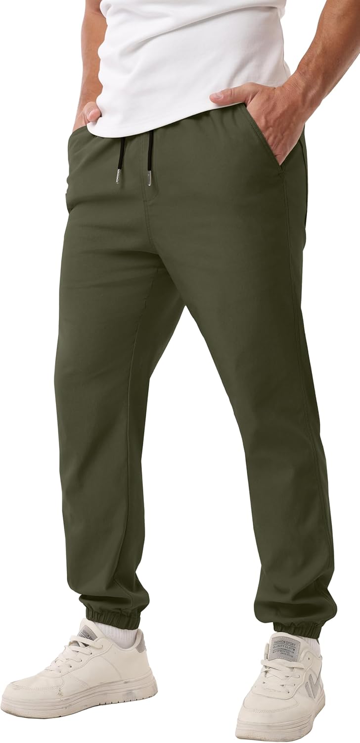 Sailwind Men's Casual Joggers Pants Drawstring Outdoor Chino Cargo Pants Twill Jogging Sweatpants Hiking - Image 4