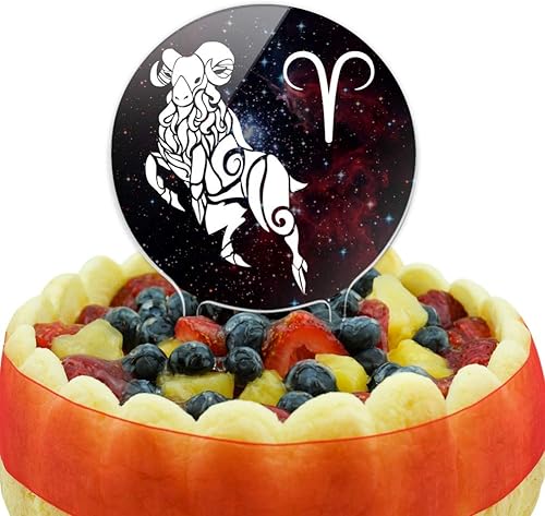 Miniatura 5 de Acrílico signo del zodiaco Aries Horóscopo en el espacio Decoración de fiesta para boda, aniversario, cumpleaños, graduación