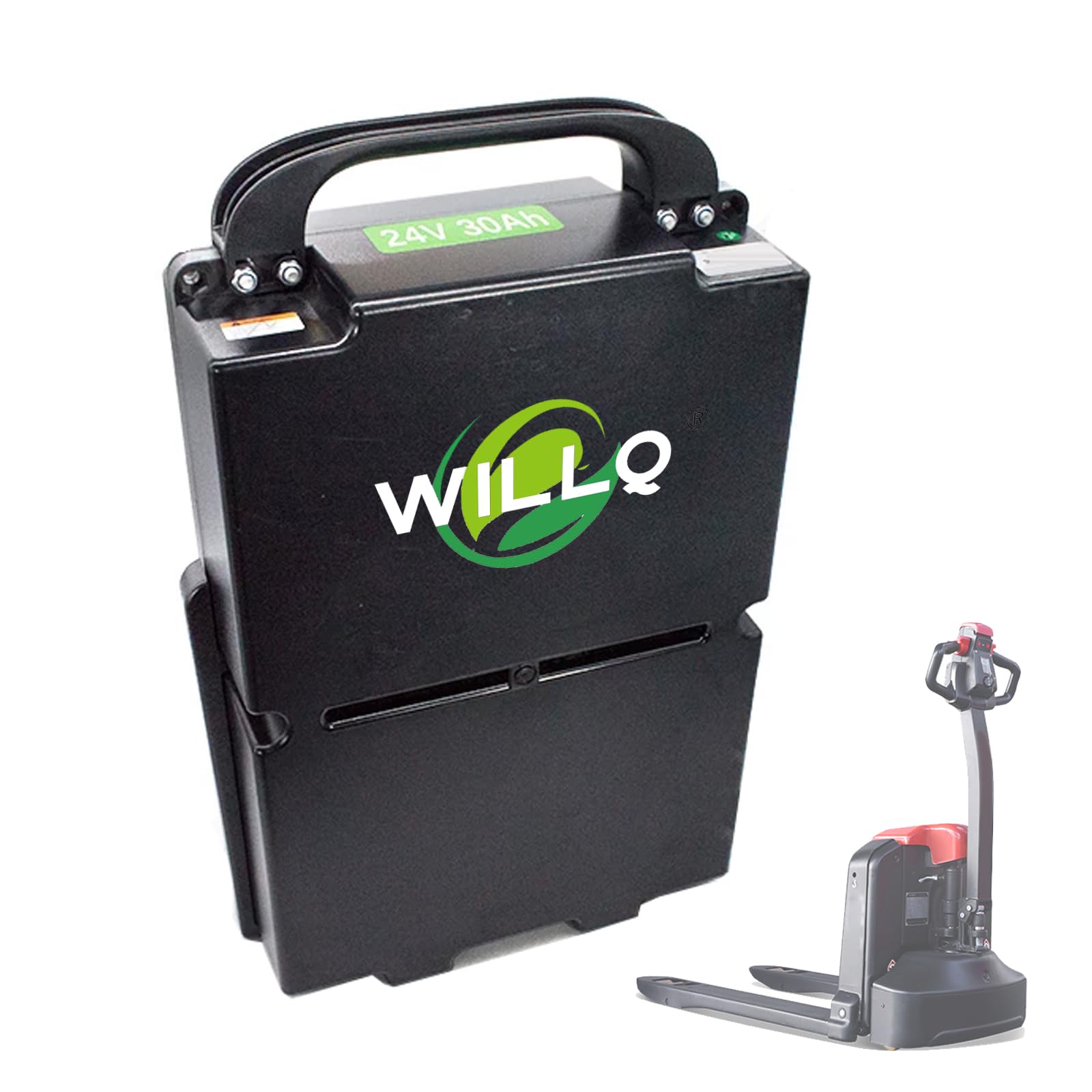 Batería Litio 24V 30Ah para vehículos manipulación almacenes logísticos | Batería LiFePO4 para transpaleta eléctrica, componentes internos, robusta y recargable