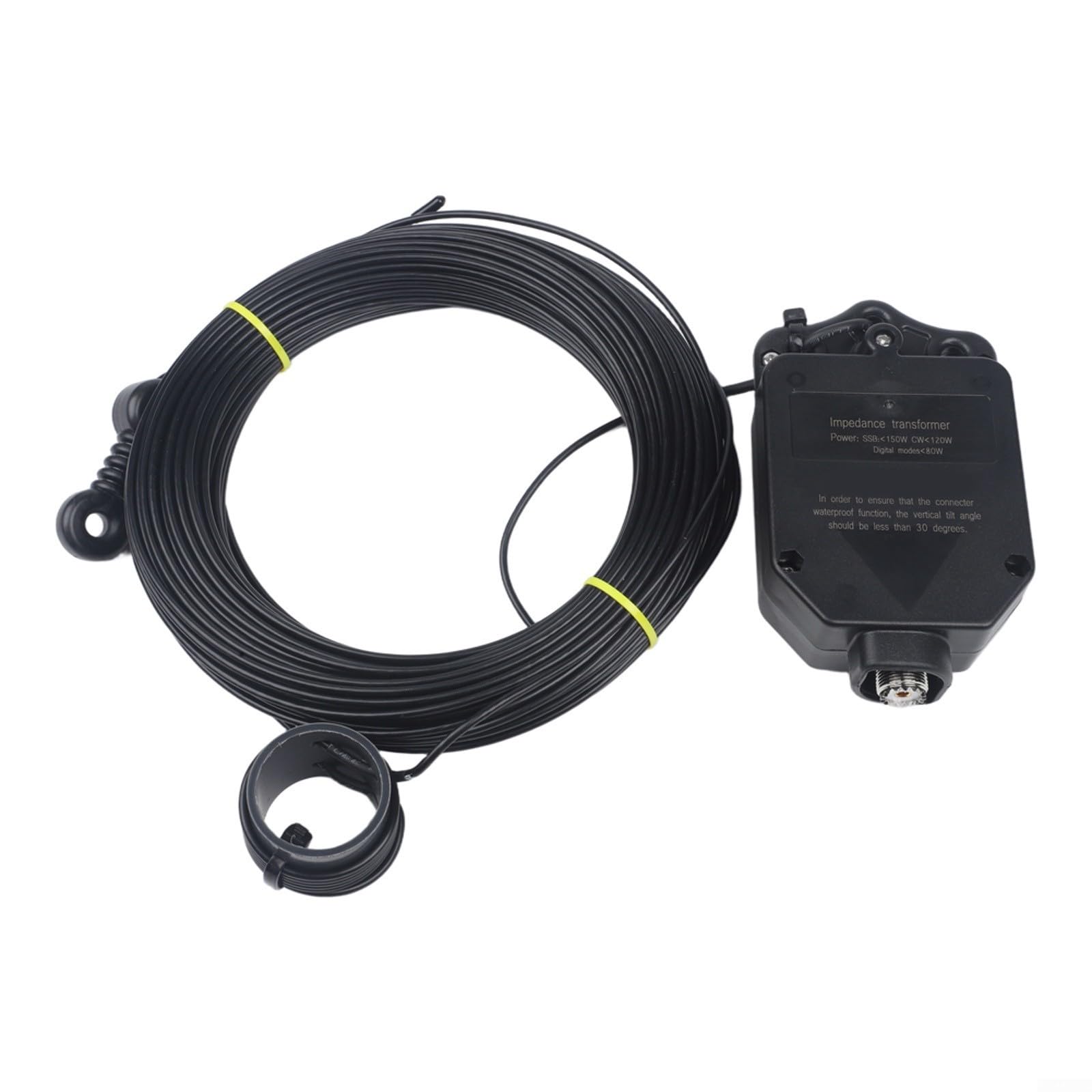 Antena de media onda de alimentación final, 150 W, multibanda 1:64, balun con ABS resistente, para operadores de radio jamón, camping, eventos POTA SOTA, instalaciones en el hogar o patio