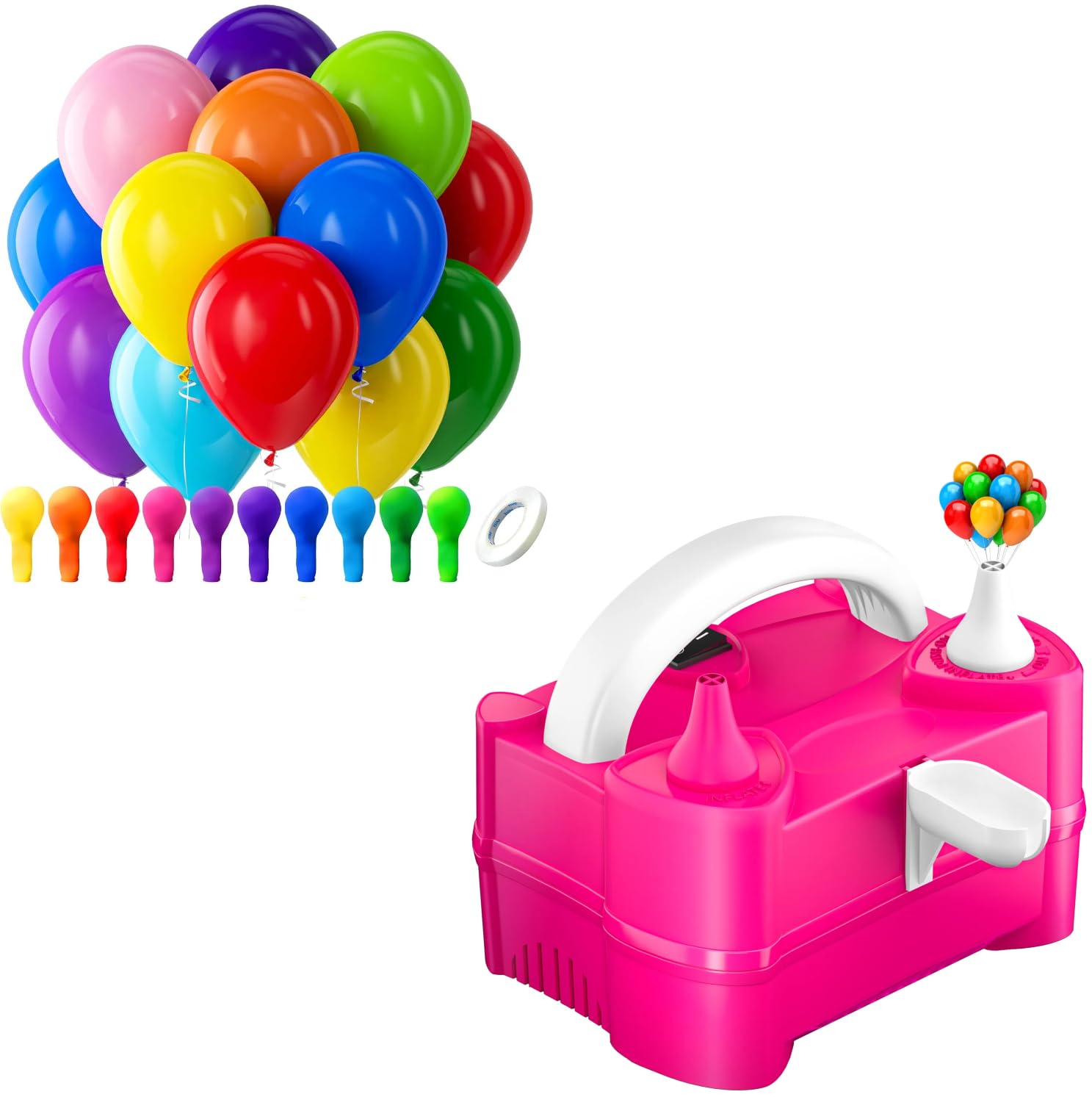 Rainbow Balloons and Electric Balloon Pump