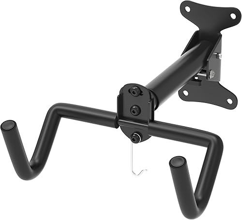 CAMPLAND Soporte de pared ajustable para bicicleta, estante horizontal de almacenamiento interior para bicicletas de carretera, montaña o híbridas,