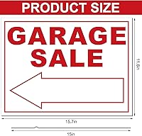 Vista 2 de Amyhill Letreros de venta de garaje con estacas de metal, de doble cara, de plástico corrugado de doble cara, con flechas direccionales para eventos