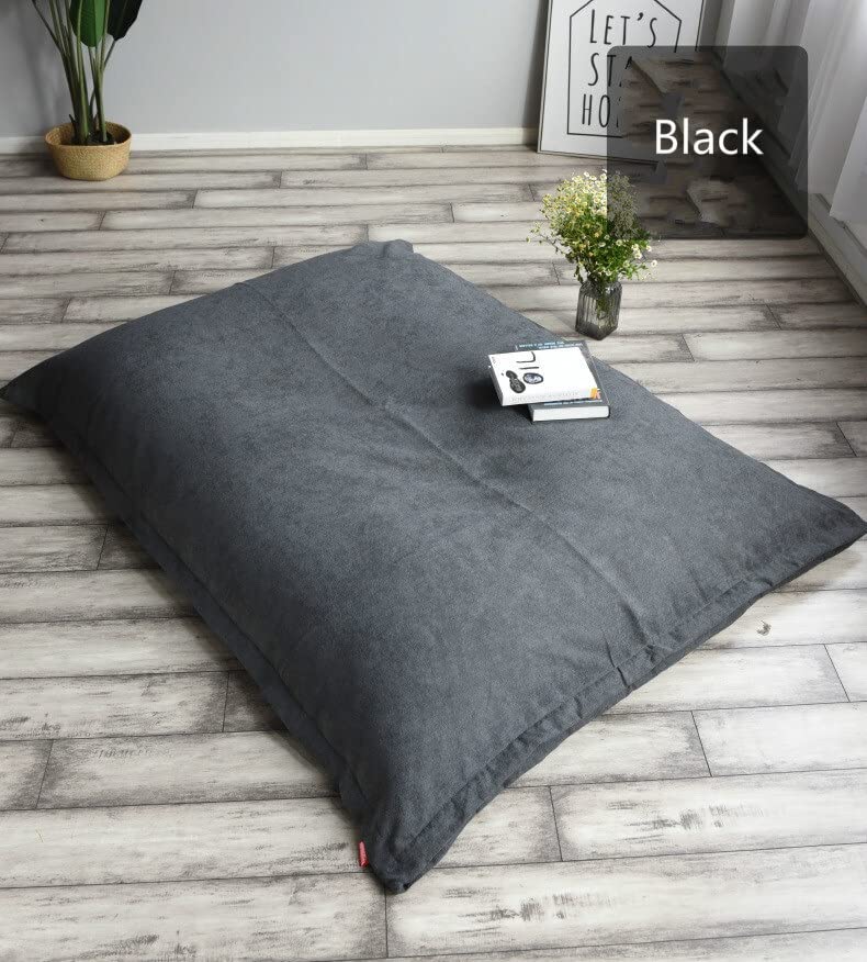 SXBCyan Giant Rectangle Bean Bag Chair Cover | Envelope Style Floor Pouf, Ottoman | Fill Yourself, Removable, Velvet Soft