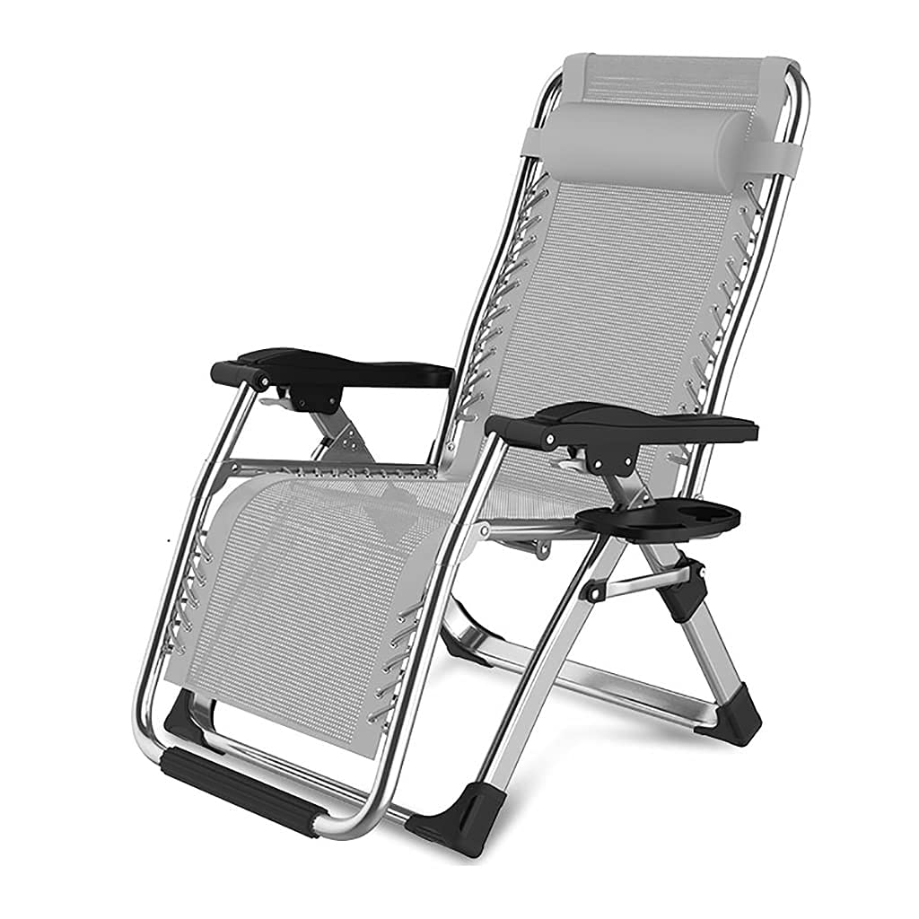 Chaise longue de jardin inclinable de 72 cm et fauteuil léger de plage