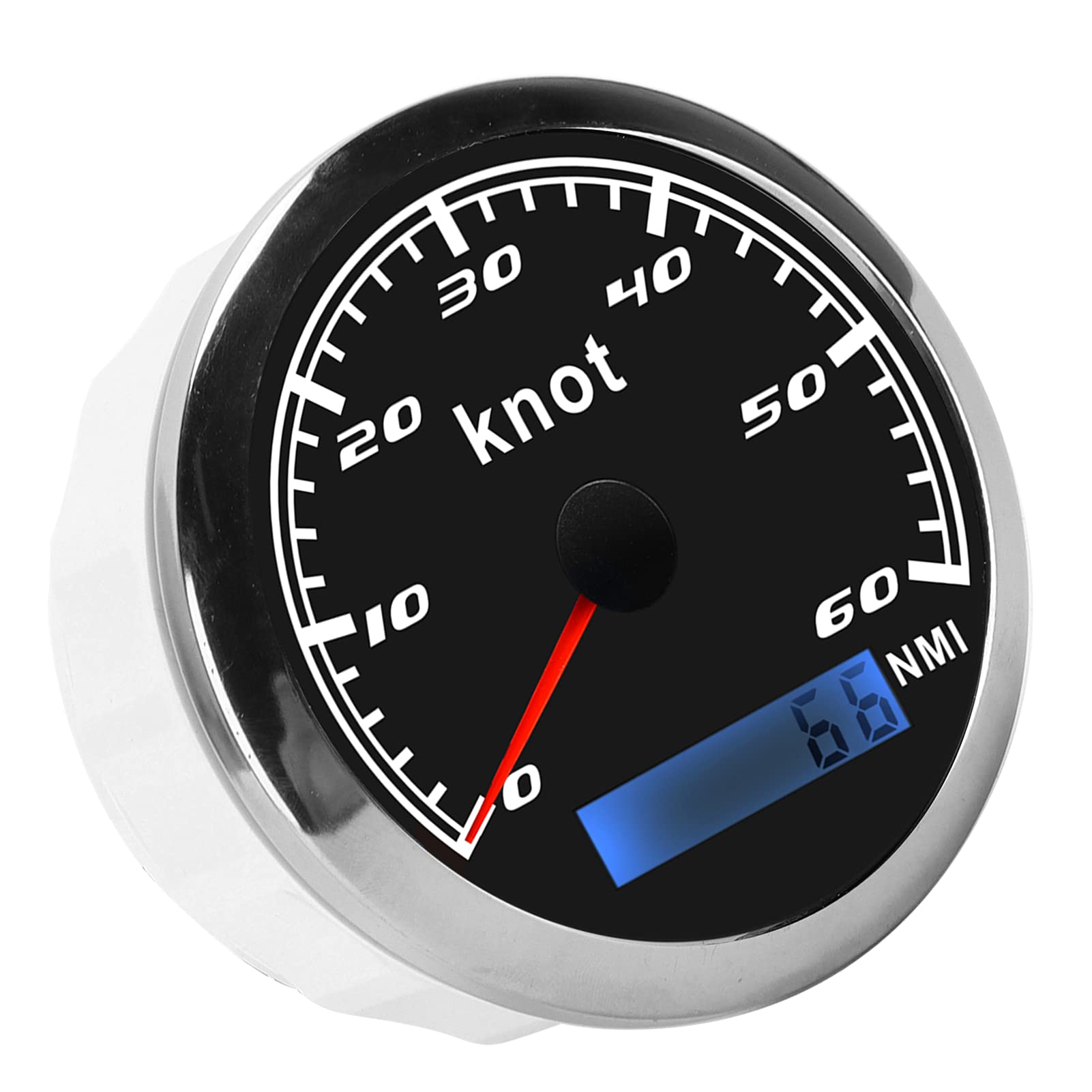 Compteur Kilométrique de Vitesse GPS, Cadran rétroéclairé Rouge, étanche IP67, Installation Universelle pour Voiture Camion Bateau 930 V DC (BLACK)