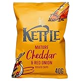 Kettle Potato Crisps 18x40g Full Box (Mature Cheddar and Onion)