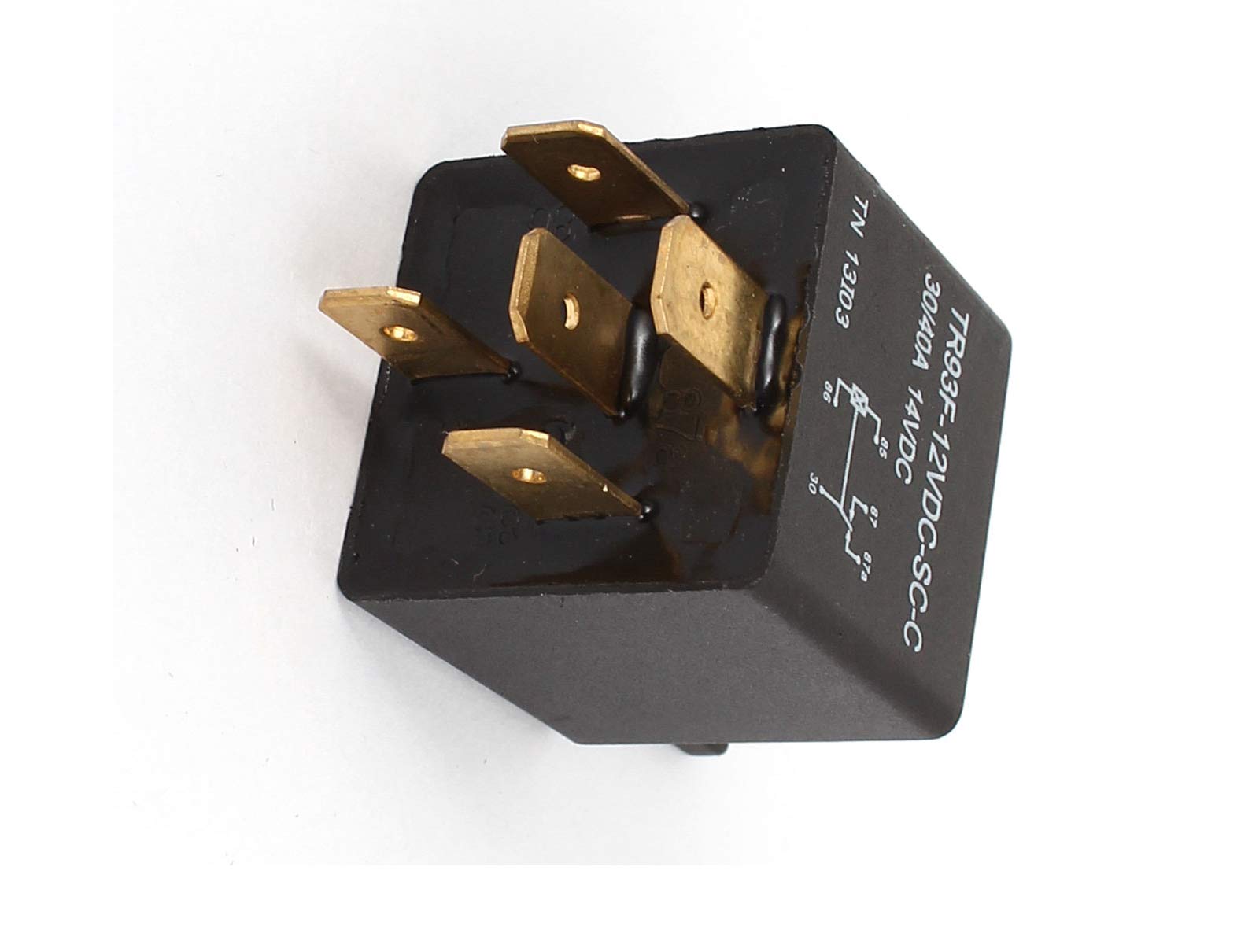 TR93F-12VDC-SC-C DC Switches 12V Coil 5 Pins Car Auto Power Foot Switches Relay Black Relais