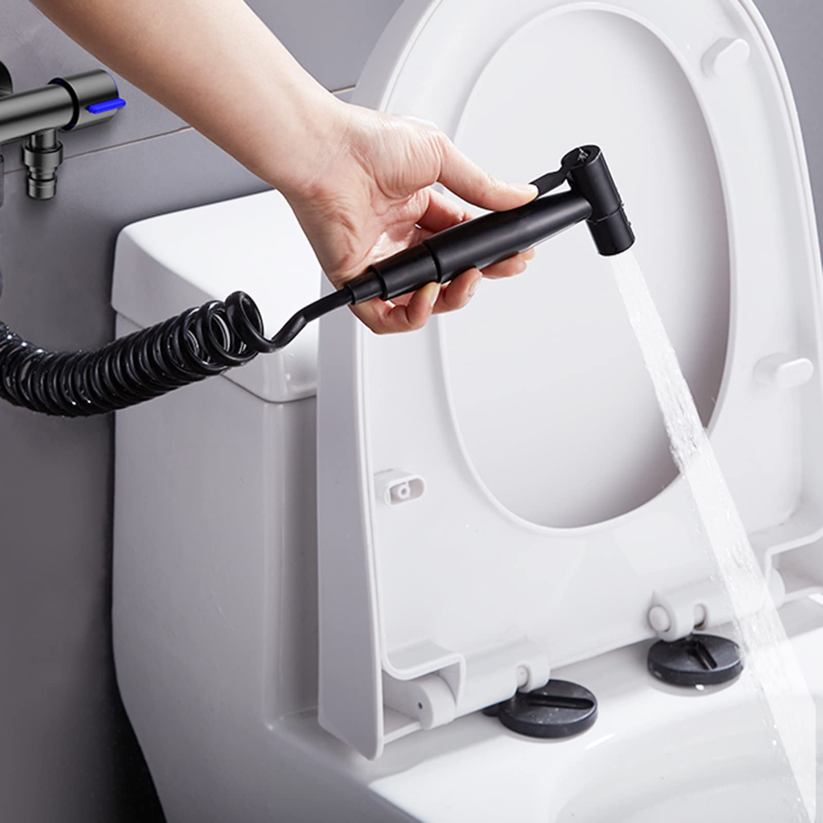 Bateria prysznicowa bidet toaleta bidet spray czarny stal nierdzewna ręczny spryskiwacz bidet głowica toaleta głowica prysznicowa opryskiwacz ze stali nierdzewnej czarny do czyszczenia ręczników