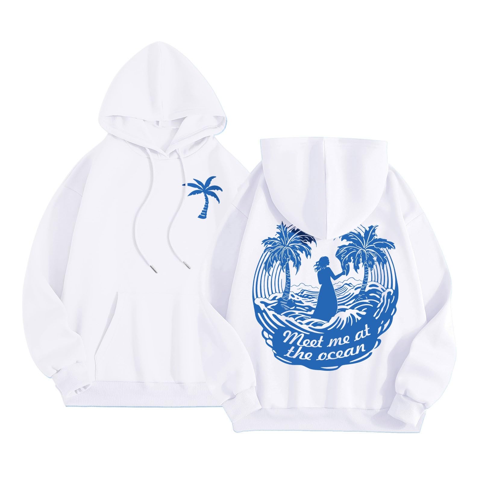 Pink Puff Hoodie for Teen Girls Oversized Hoodie Cute Preppy Sweatshirt Long Sleeve Drawstring Tops