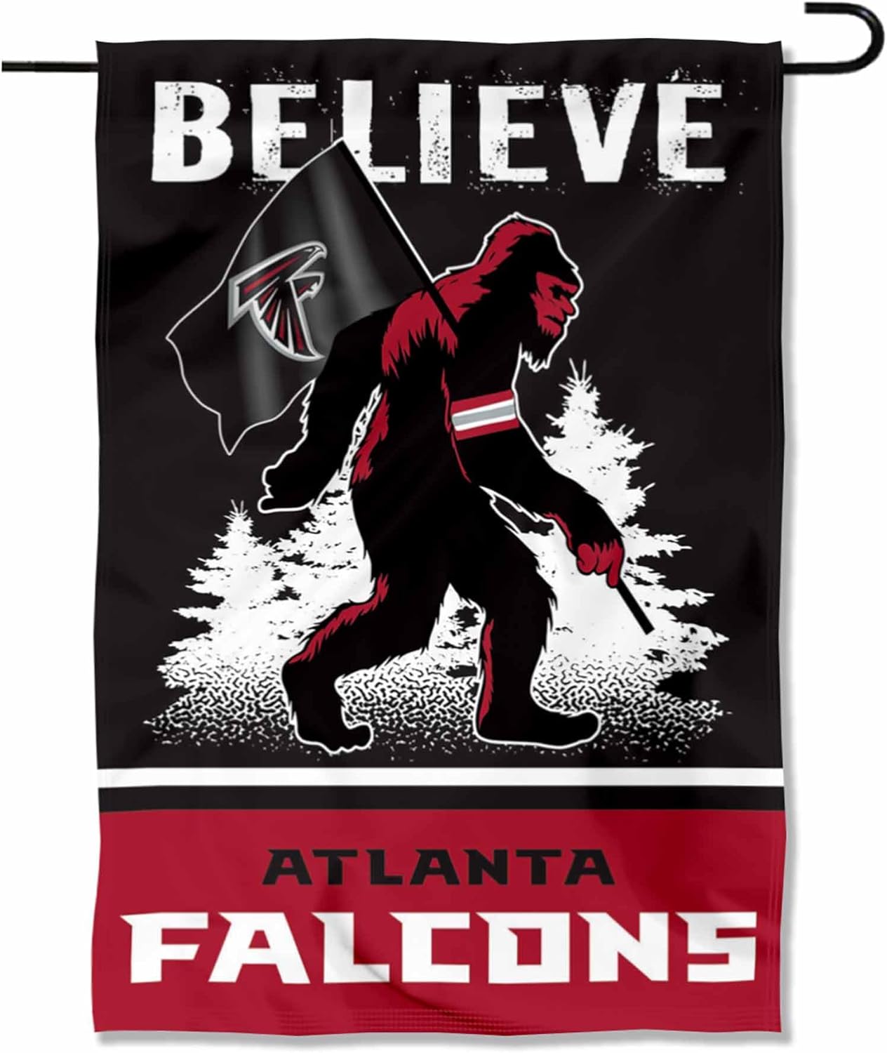 Atlanta Falcons Bigfoot Sasquatch Believe Yard Garden Banner Flag