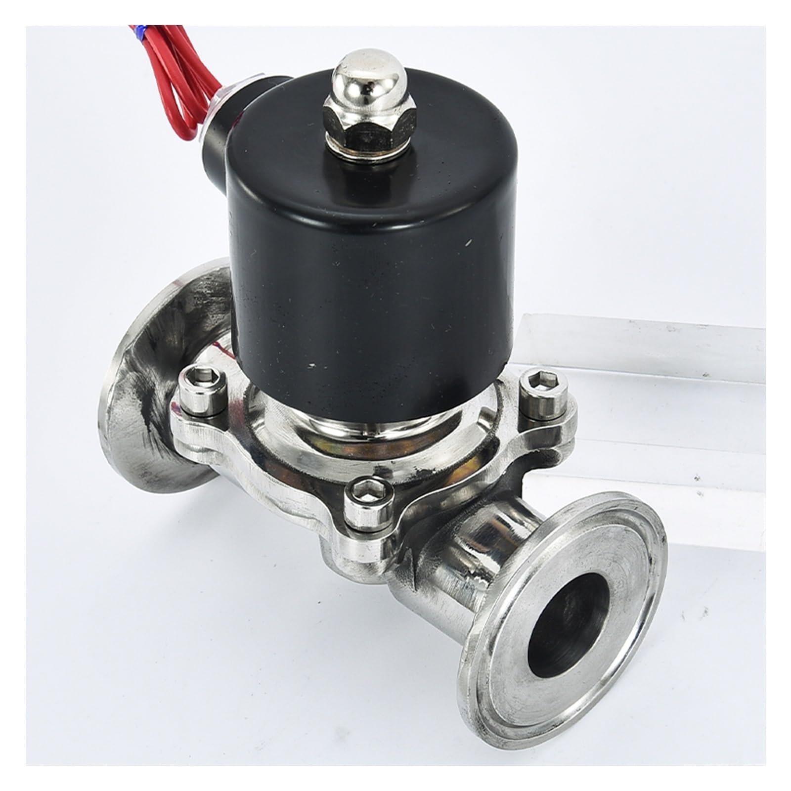 IPNDKBFL 1-1/2" 304 Stainless Steel Nomally Closed Clamp Type Sanitary Solenoid Valve AC220V DC24V solenoid valve(24VDC)