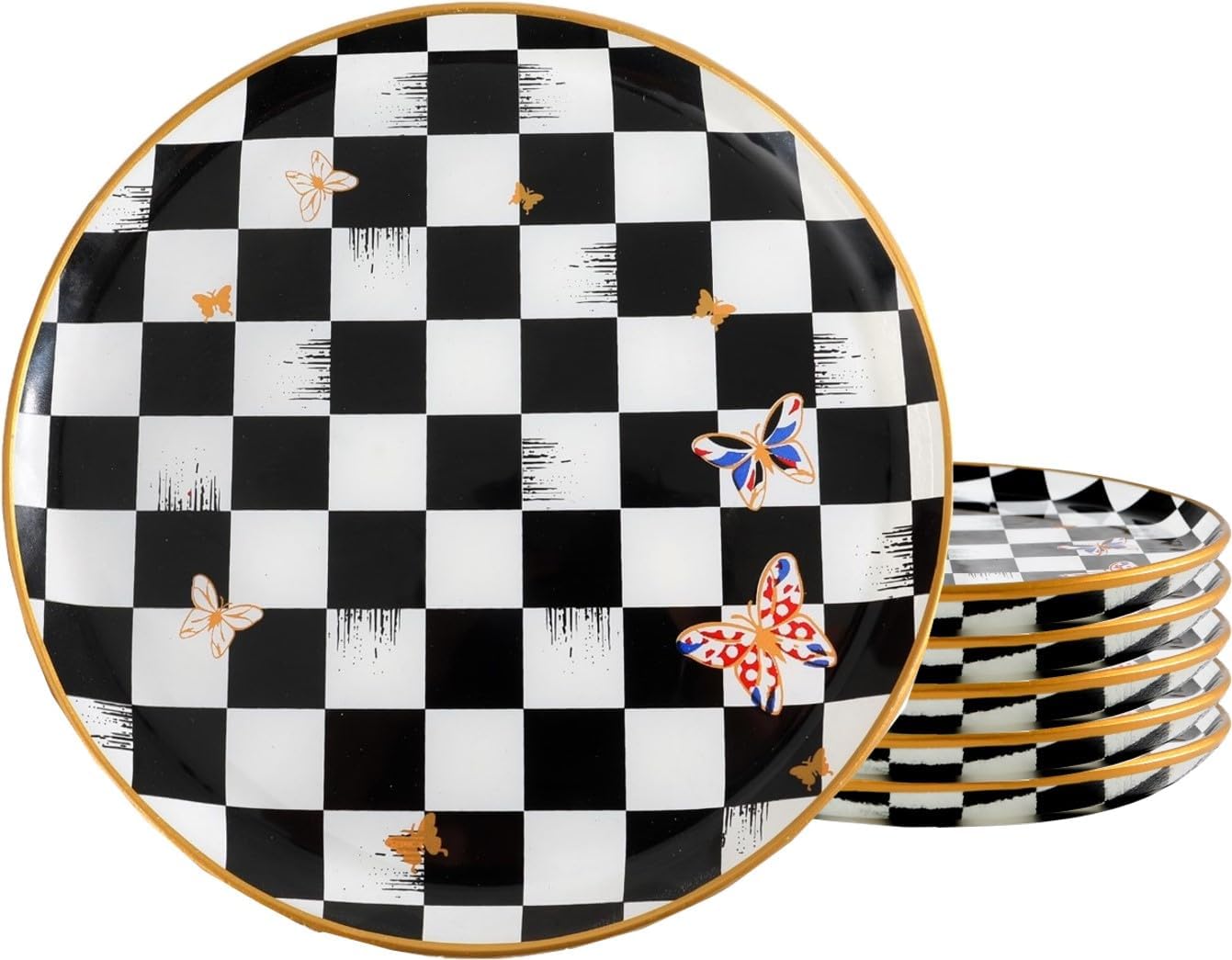 Glass Plate Set 7,8 Inch Salad Plates Dessert