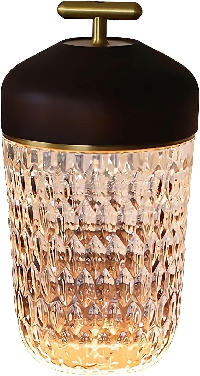 Modern Crystal Table Lamp with 24 Pine Nut Design Charging B